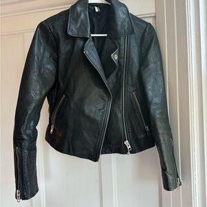 Topshop faux leather jacket